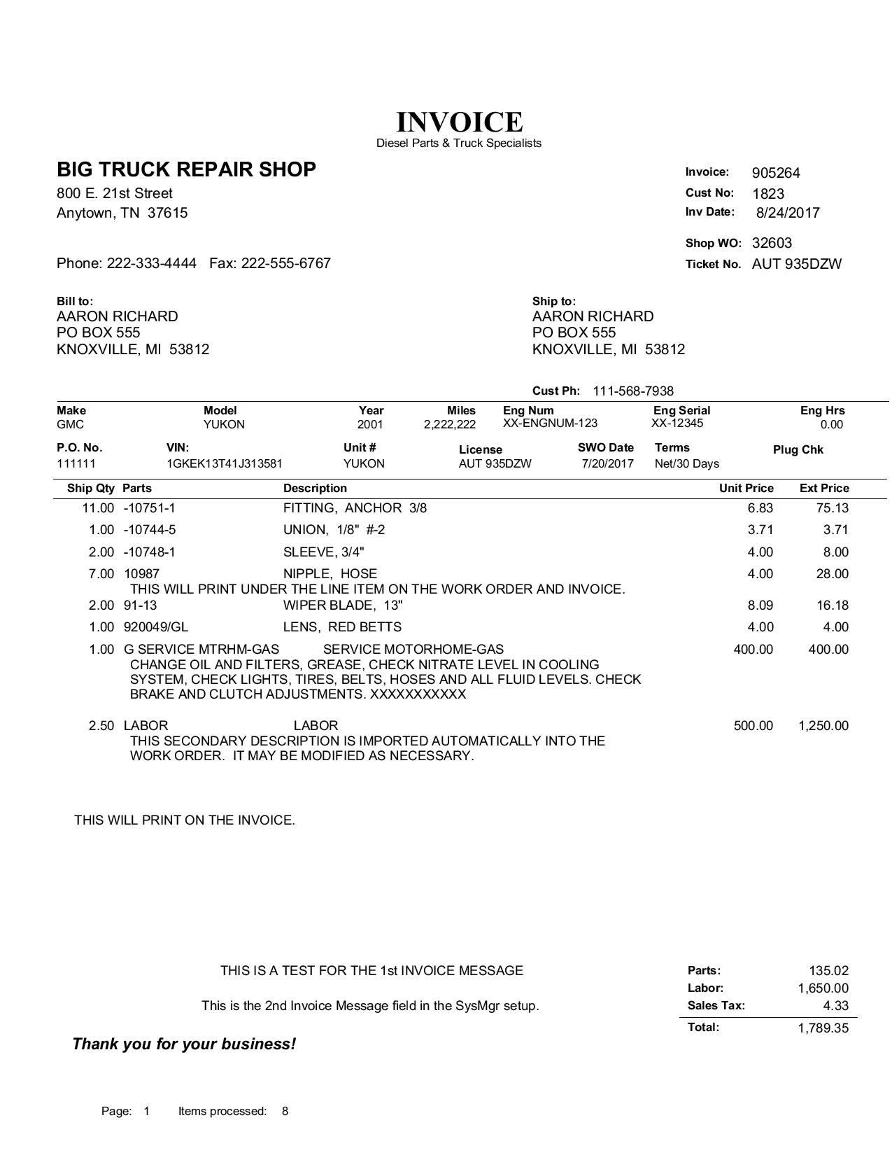 Sample Invoice